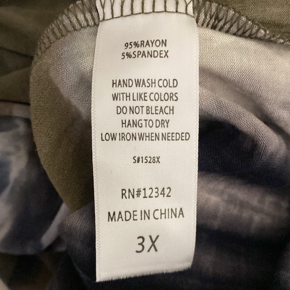 NWT Coin 1804 Tie-Dye V-neck T-Shirt Size 3X - Picture 9 of 9